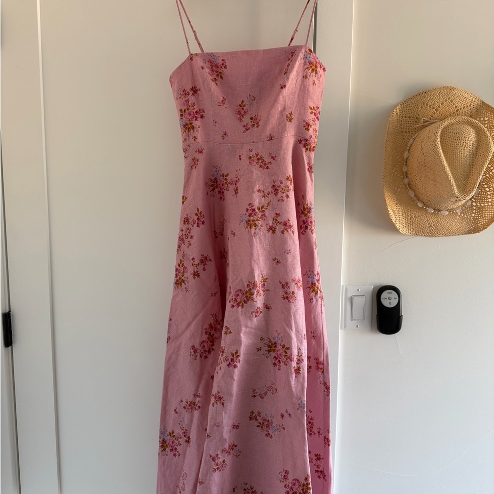 Reformation Floral Pink Maxi Dress